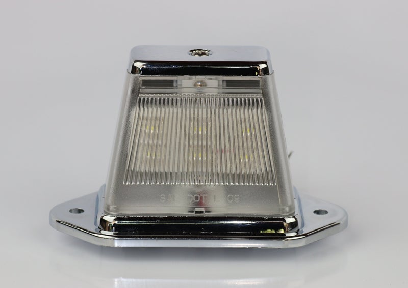 Pilotlights.net Truck RV ATV Snowmobile Trailer LED License Plate Light - Chrome Finish - Image 1