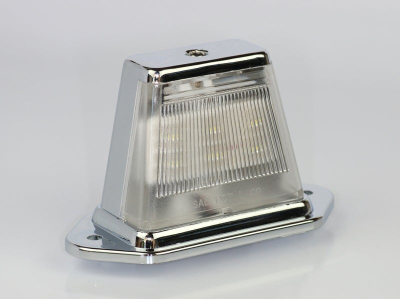 Pilotlights.net Truck RV ATV Snowmobile Trailer LED License Plate Light - Chrome Finish - Image 2
