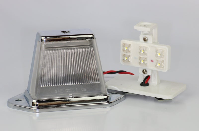 Pilotlights.net Truck RV ATV Snowmobile Trailer LED License Plate Light - Chrome Finish - Image 5