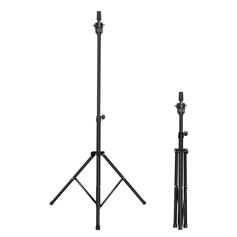 MEIBR MEIBR Mannequin Head Stand Adjustable Wig Stand Tripod for Hairdressing TrainingCosmetology Mannequin Training Professional Metal Support Tripod Black