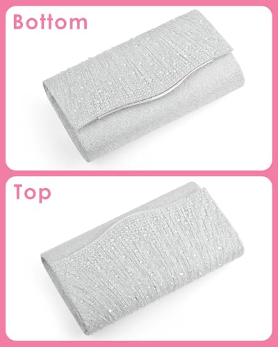 TINDTOP Clutch Purses for Women Evening Handbags for Formal Wedding Party Cocktail Prom Crossbody Shoulder Envelope Bag - Image 5