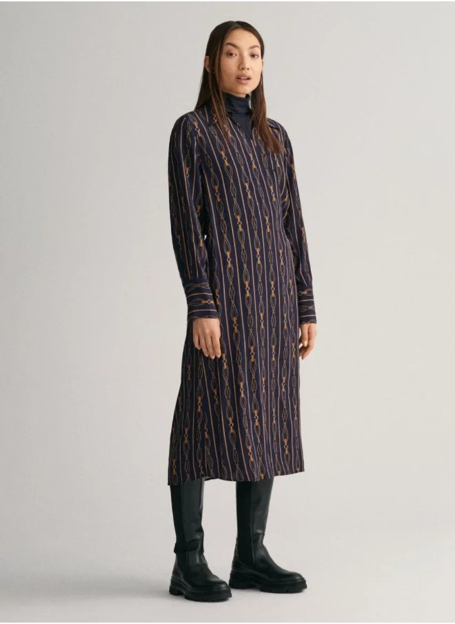 GANT Striped Long Sleeve Dress