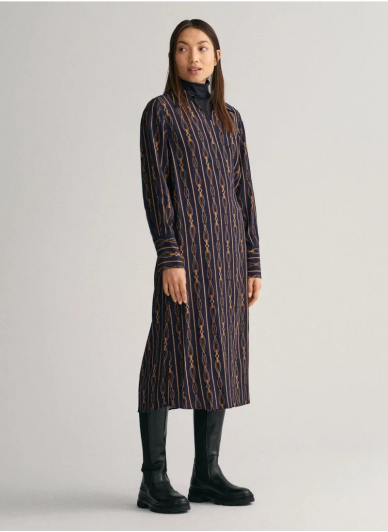 GANT Gant Regular Fit Rope Stripe Wrap Dress