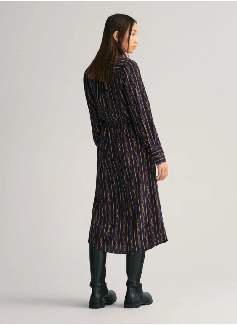 GANT Gant Regular Fit Rope Stripe Wrap Dress