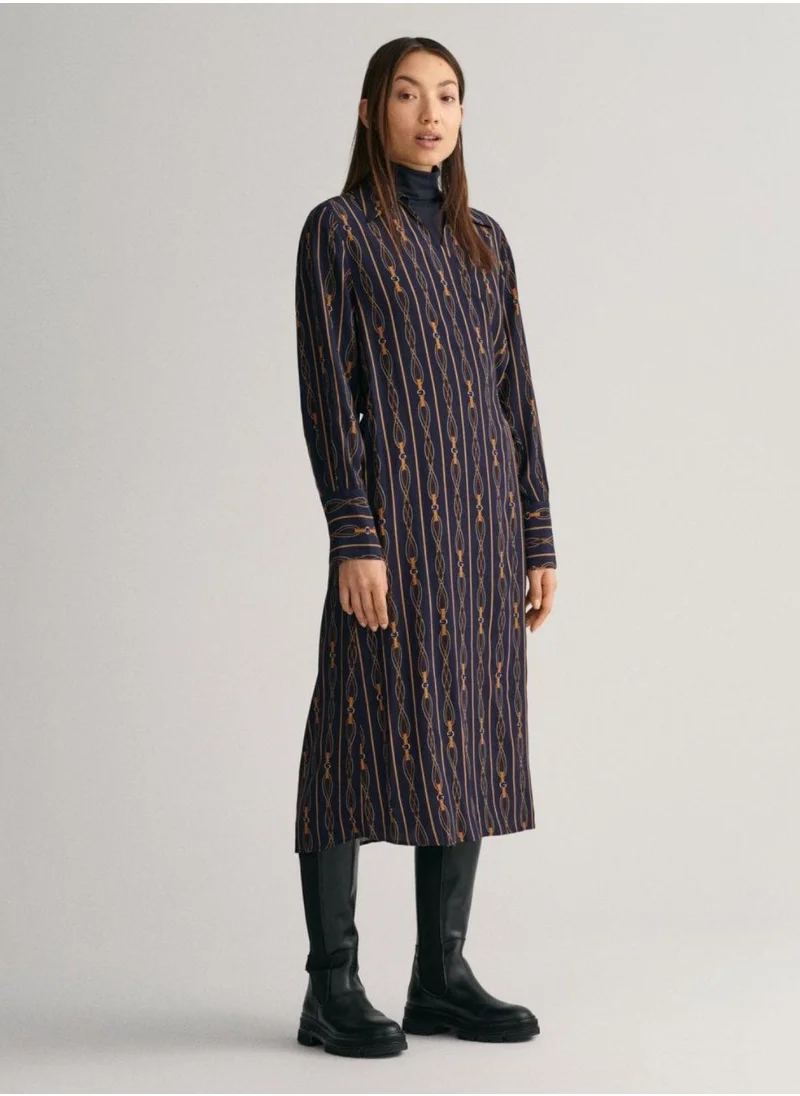 GANT Gant Regular Fit Rope Stripe Wrap Dress