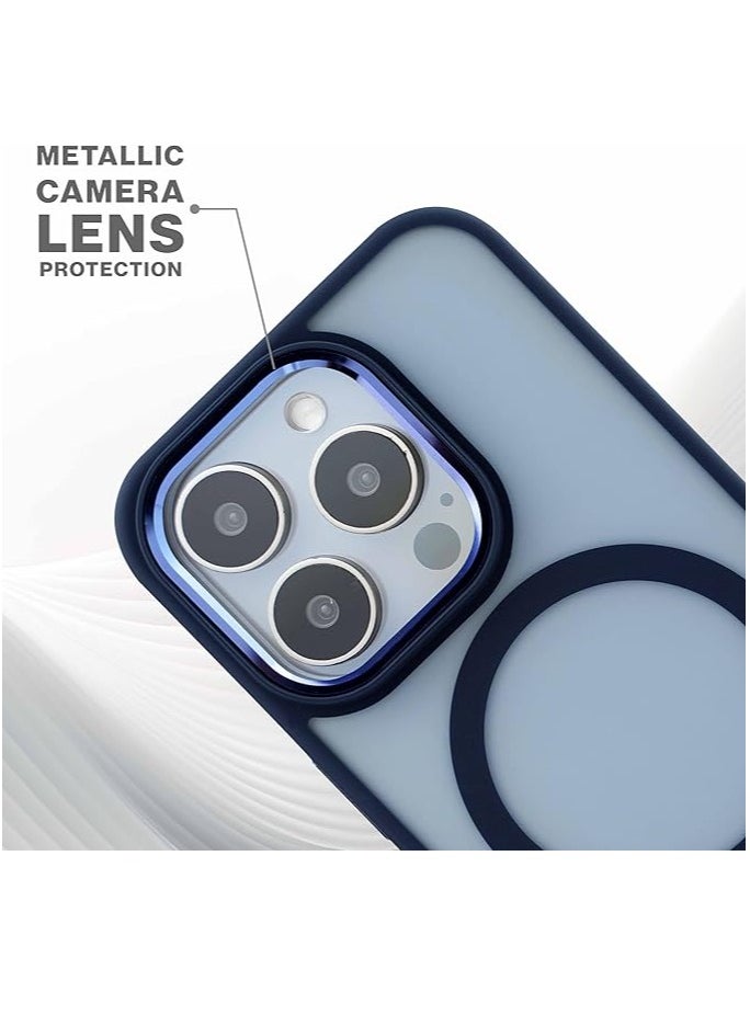 Maxwell Electronics - Maxwell Silky Touch Compatible with MagSafe Case for iPhone 15 Pro Max - Full Protection, Metallic Camera Lens Guard, Matte Smooth Finish, Compatible with MagSafe (Light blue) - Image 1