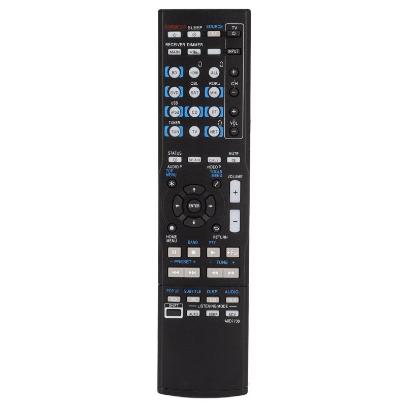 جهاز تحكم عن بُعد لجهاز Pioneer VSX-830-K بديل مصنوع من مادة ABS - تصميم مريح وسهل الاستخدام للتحكم في أجهزة الصوت والفيديو لأجهزة الاستقبال VSX-45 و VSX-830 و VSX-90 - Image 1
