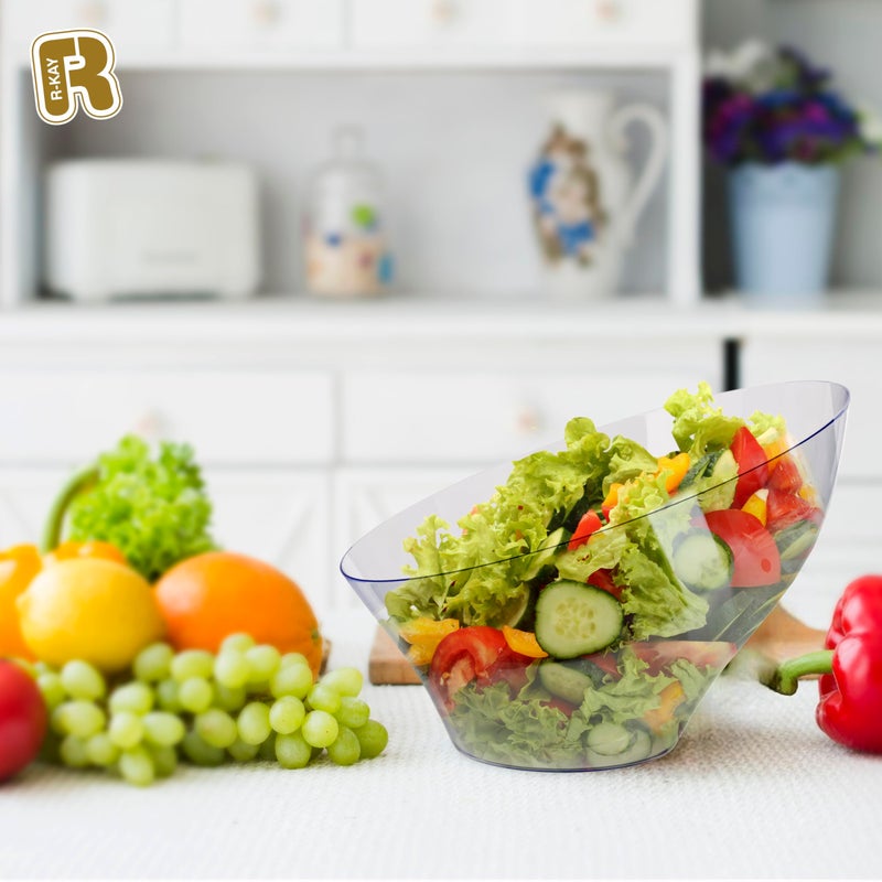 R-kay R -kay 6 Pack Plans Blans Bowls - Premium Clear Bowls - Plastic Serving Bowls Huchive Office لحفلات الزفاف حفلات الطعام وجميع المناسبات 36 أونصة (صافية كبيرة) - Image 1