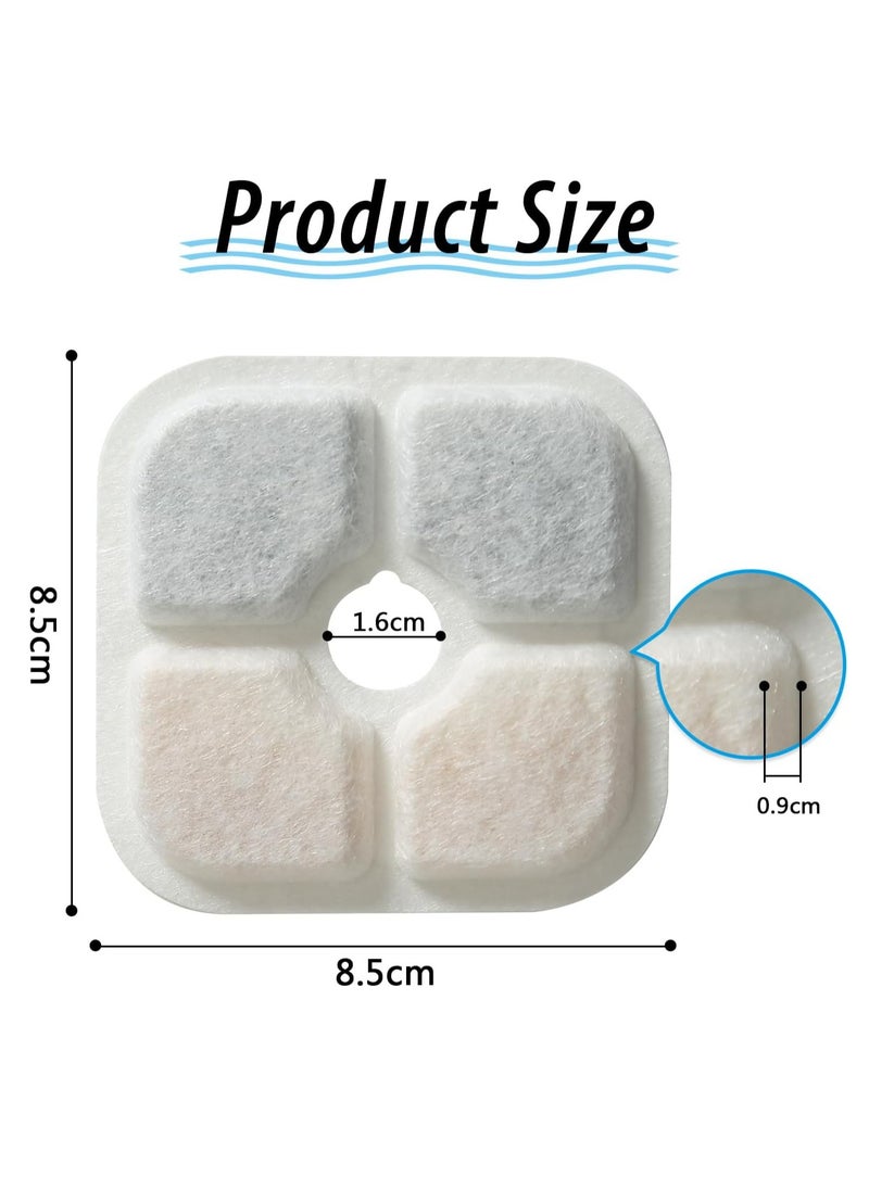 Oasisgalore 4 Pack Cat Water Fountain Filters for 2.5L Fountains, Triple Filtration System.  - Image 3