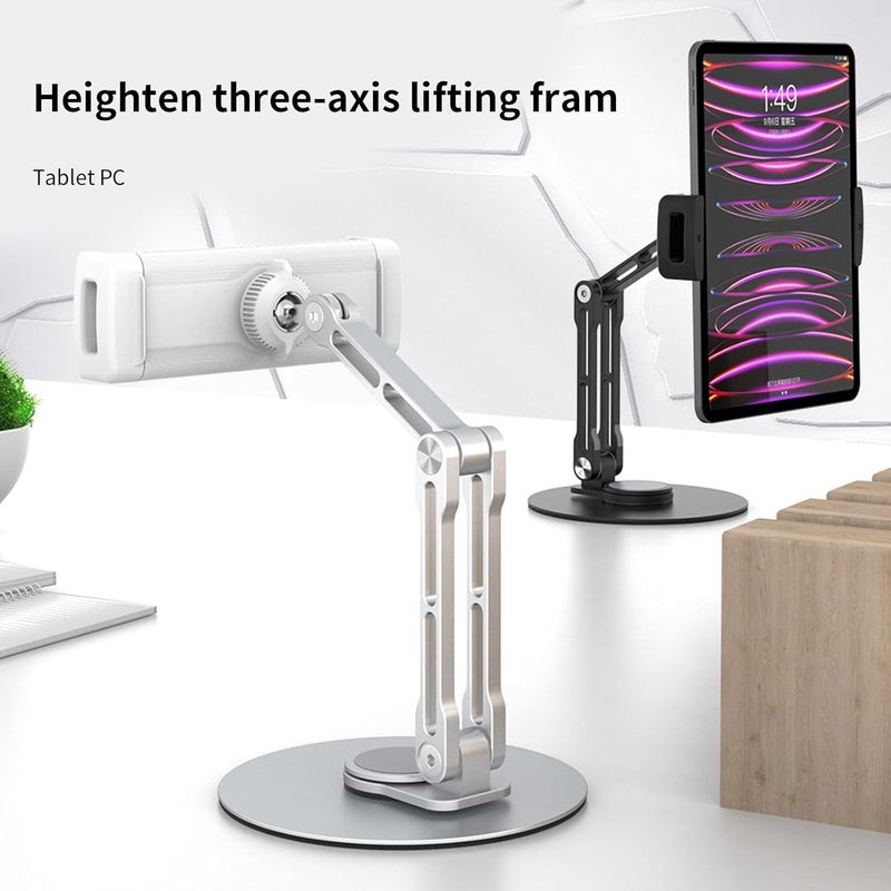 Tablet RiserBracket Foldable Long Arm Pad Mobile Holder Rack Clamp Holder Non Slip Stand 360°Adjustable Tablet Stand Bracket for Lap for Bed - Image 3