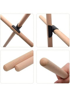 DXGEARS DXGEARS Wooden Sticks for Pilates Yoga Stretching Back and Mobility Exercises (2 sticks with foam handles)  - Image 3