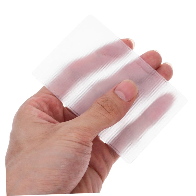 100 قطعة من أغلفة البطاقات PVC، أغلفة تخزين متينة لبطاقات العمل وبطاقات التداول، سهلة الإدخال، وضوح الرؤية، تنظيم وحماية. - Image 4