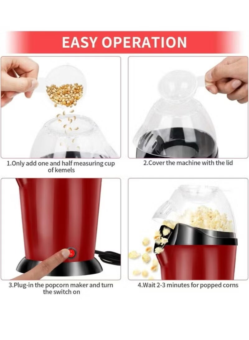 Denx Healthy hot air popcorn maker, 1100 watts, oil-free, DX2089 - Image 3