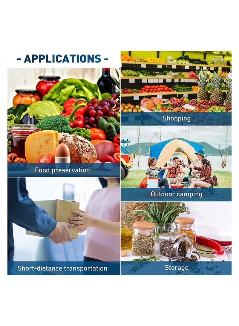 SYOSI أكياس عازلة قابلة لإعادة الاستخدام، بطانات صندوق حراري، بطانات صندوق معدني، صندوق طعام الغداء، حقيبة تسوق، أكياس شحن، بطانة عازلة، حزمة عزل مقاومة للماء (20 حزمة، 8 بوصة × 10 بوصة) - Image 5