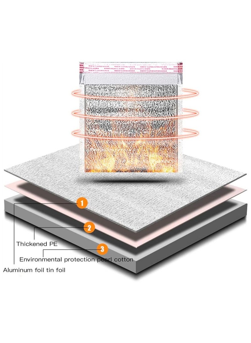 SYOSI أكياس عازلة قابلة لإعادة الاستخدام، بطانات صندوق حراري، بطانات صندوق معدني، صندوق طعام الغداء، حقيبة تسوق، أكياس شحن، بطانة عازلة، حزمة عزل مقاومة للماء (20 حزمة، 8 بوصة × 10 بوصة) - Image 3