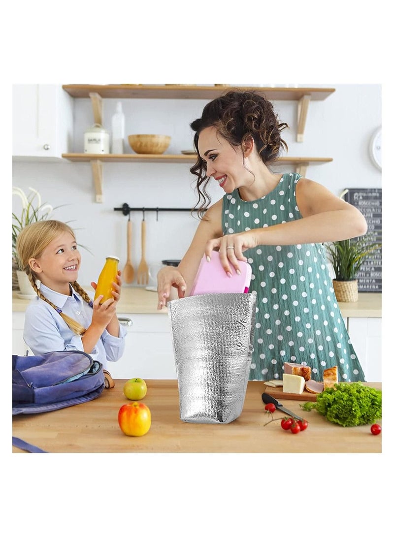 SYOSI أكياس عازلة قابلة لإعادة الاستخدام، بطانات صندوق حراري، بطانات صندوق معدني، صندوق طعام الغداء، حقيبة تسوق، أكياس شحن، بطانة عازلة، حزمة عزل مقاومة للماء (20 حزمة، 8 بوصة × 10 بوصة) - Image 4