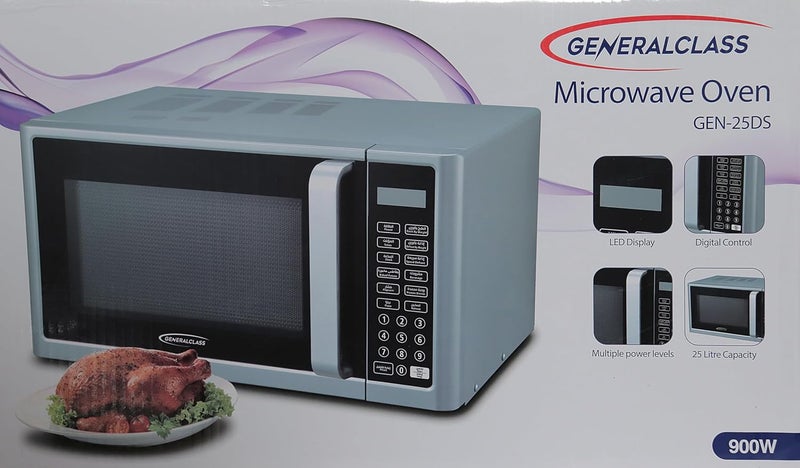 GENERAL CLASS GEN-25DS 900W Digital Control with Handle Microwave Oven, 25 Liter Capacity, Silver - Image 3