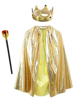Brain Giggles Brain Giggles Kids Jury Costume Cape Royal Crown and Scepter King Costume for Kids  - Image 1