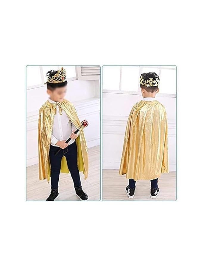 Brain Giggles Kids Jury Costume Cape Royal Crown and Scepter King Costume for Kids - Image 4