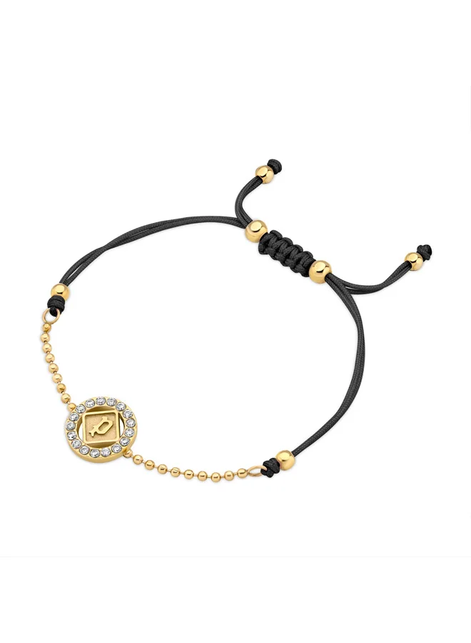 POLICE Luck Gold Plated Ladies Bracelet With Crystals 170+35MMPEJLB0003602