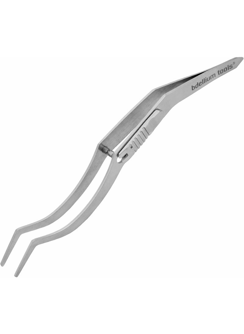 Bdellium Tools Bdellium Tools Professional Makeup Brush Special FX Series  Ergonomic Tweezer with Lock 