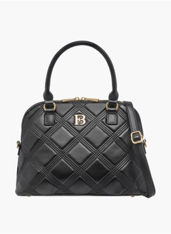 Flora Bella By Shoexpress Women Quilted Tote Bag with Detachable Strap and Zip Closure  - Image 1