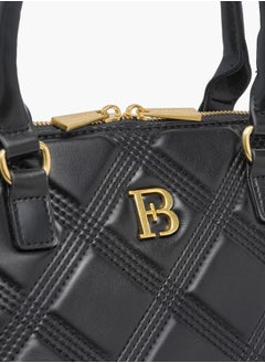 Flora Bella By Shoexpress Women Quilted Tote Bag with Detachable Strap and Zip Closure  - Image 4