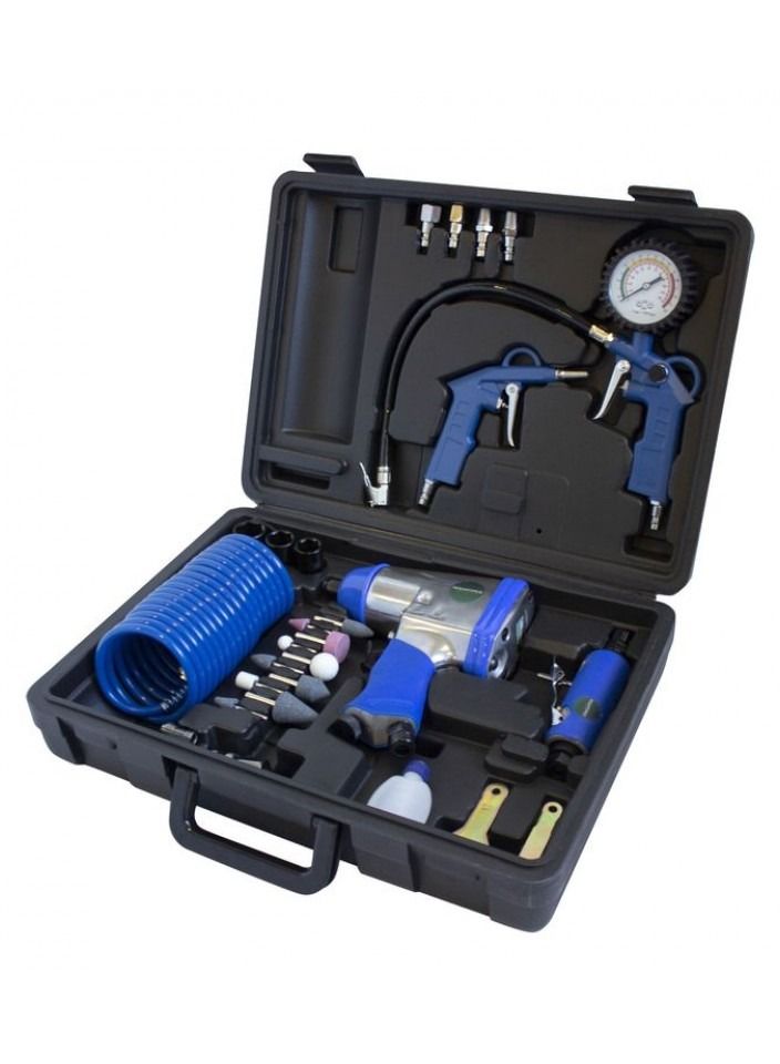 ROCKFORCE Set of Pneumatic Wrench Tools with Accessories with Storage Box 15 Pieces - Image 1