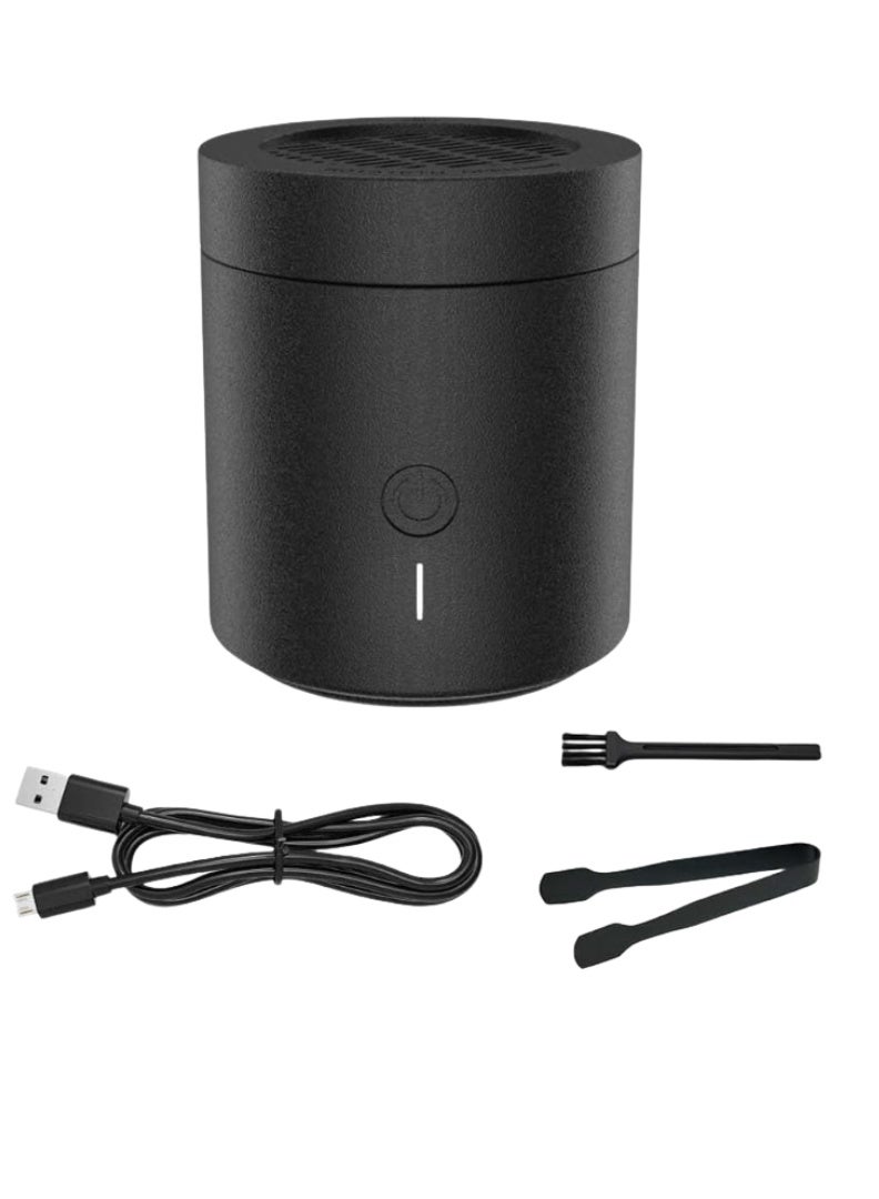 إي دوتس بك-108 قابلة للشحن أوسب الكهربائية بخور الموقد و ناشر رائحة - المحمولة دخاني عديمة اللهب الإلكترونية مبخرة مع بطارية 2000 مللي أمبير ، التدفئة السريعة ، تصميم مضغوط للمنزل ، مكتب ، سيارة والسفر - Image 3