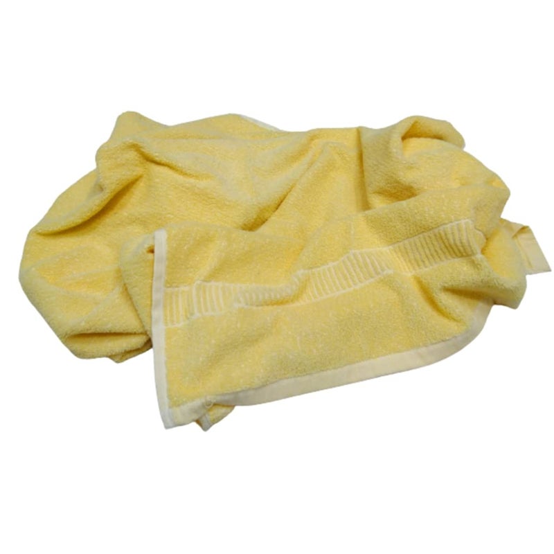 TRUEVELLI 100% Cotton Soft Bath Towel 450. GSM Standard Size 60x30 Inch (Pack of 1 Piece) Lemon Yellow - Image 4