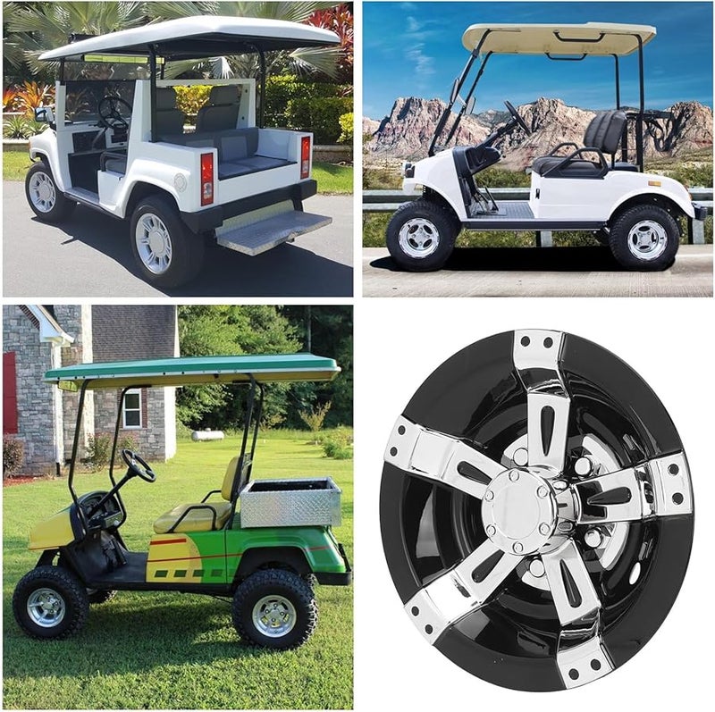 4Pcs 10 Inch ABS Hub Caps Universal Protective Stylish Replacement for EZ GO Golf Cart - Image 4