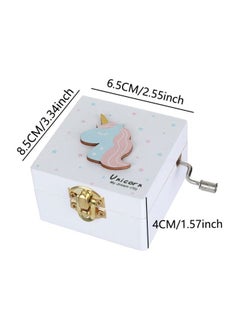 NIBEMINENT Wooden Unicorn Cranked Music Box  - Image 2