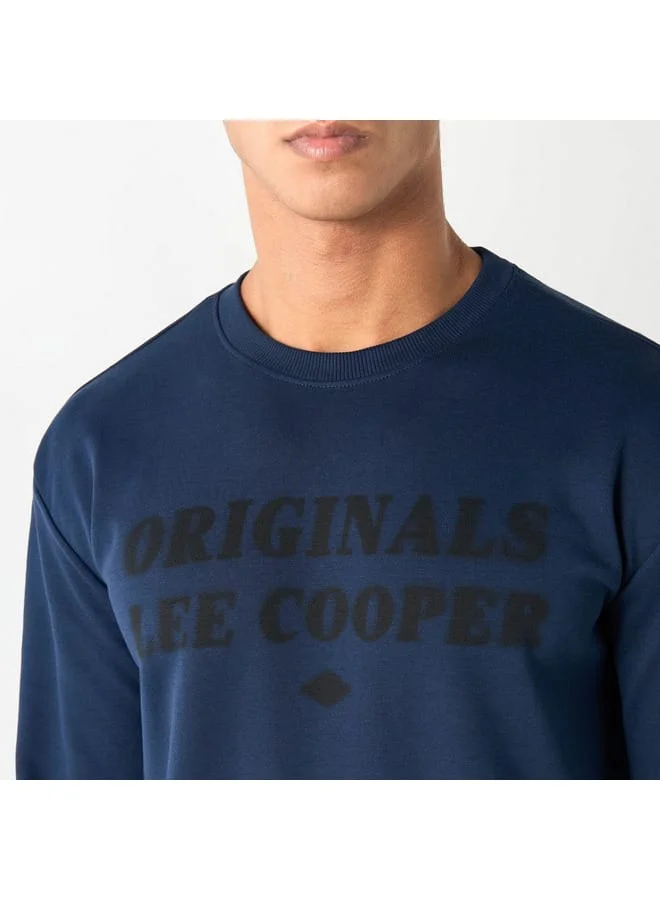 Lee Cooper Lee Cooper Printed Sweatshirt with Long Sleeves and Crew Neck