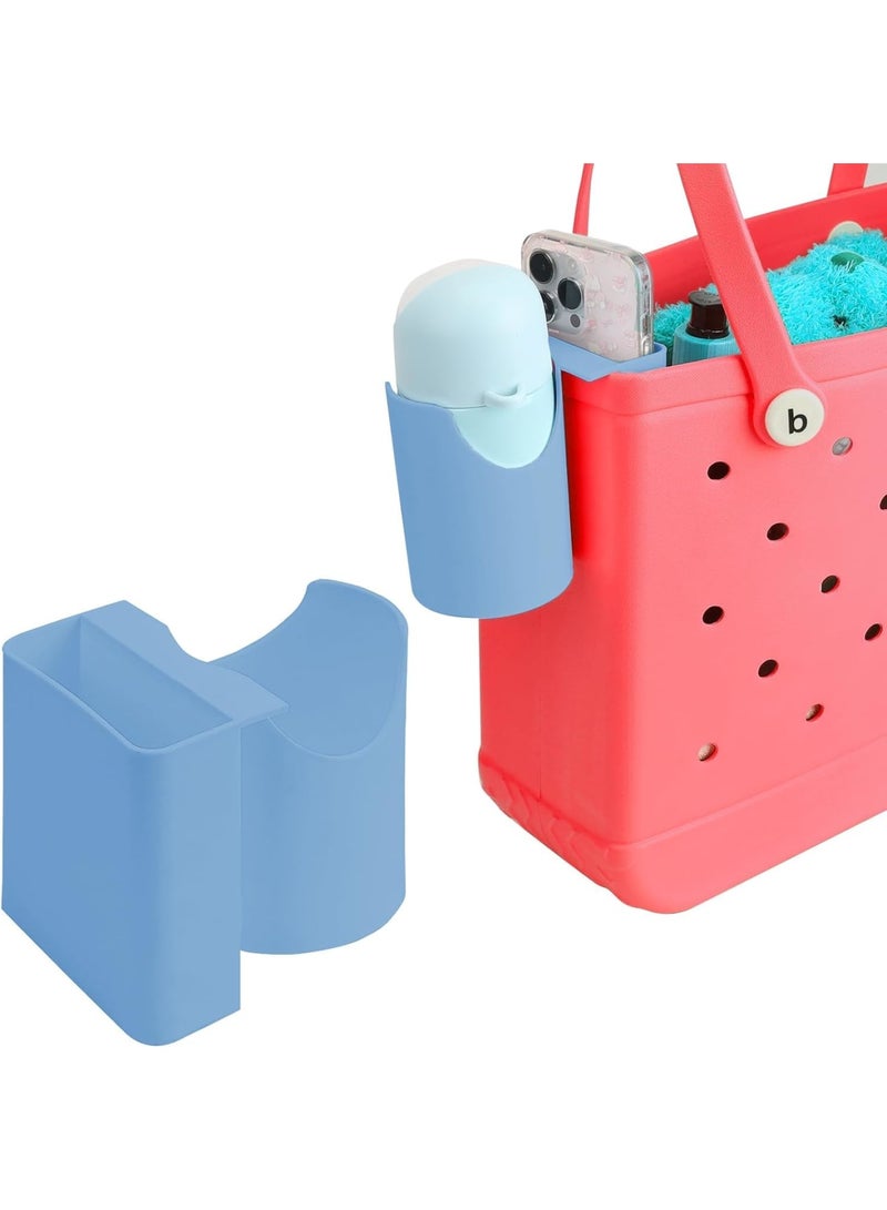 SYOSI 2-in-1 Cup and Phone Holder for Bogg Bag, Compatible with Simply Southern Totes, Accessories for Stanley Cup, Convenient Travel Organizer for Beach Trips, or Daily Errands (Blue) - Image 1