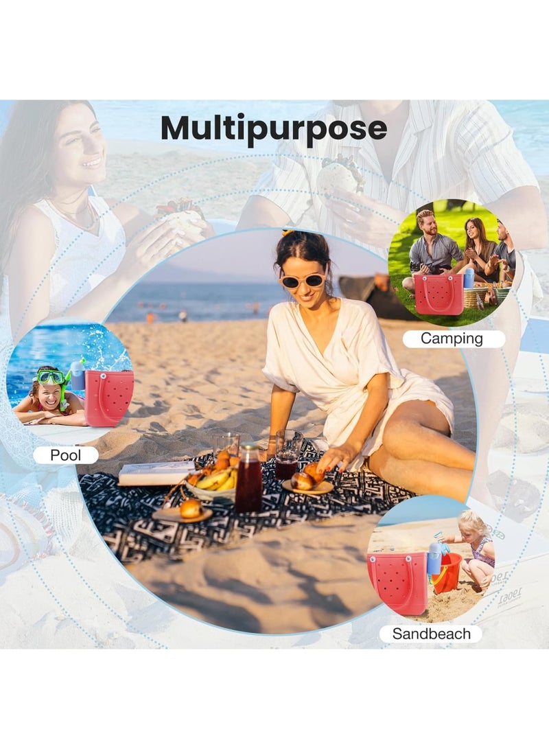 SYOSI 2-in-1 Cup and Phone Holder for Bogg Bag, Compatible with Simply Southern Totes, Accessories for Stanley Cup, Convenient Travel Organizer for Beach Trips, or Daily Errands (Blue) - Image 2