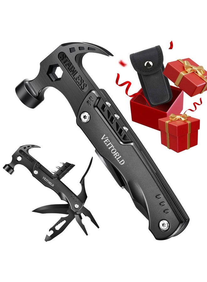 VEITORLD Christmas Stocking Stuffers for Men, Gifts for Men Dad Him, Anniversary Birthday Gifts Idea for Men Him Husband Boyfriend, All in One Tools Hammer Multitool, Camping Hunting Hiking Presents - Image 1