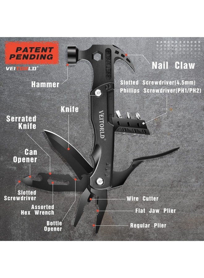 VEITORLD Christmas Stocking Stuffers for Men, Gifts for Men Dad Him, Anniversary Birthday Gifts Idea for Men Him Husband Boyfriend, All in One Tools Hammer Multitool, Camping Hunting Hiking Presents - Image 3