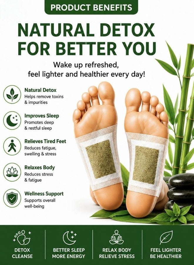 Detox Foot patches 30 pads, Cleansing Toxin Remover Foot Pads, Pain Relief,Stress Relief Sleep Patch for Detoxification, For Men & Women (15 PARIS) - Image 2