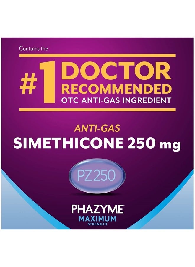 Phazyme Maximum Strength Gas and Bloating Relief, 250 mg Simethicone, 36 Fast Gels(Pack of 1)  - Image 5
