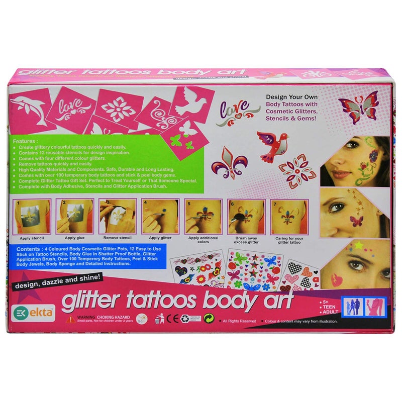 Ekta Glitter Body Tattoos 100 Tattoos - Image 4