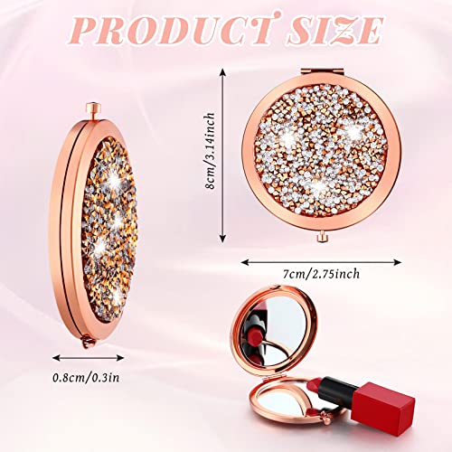 Vicenpal Compact Cosmetic Mirror Round Pocket Makeup for Bridesmaid Gifts Hand Held Small Mirror for Purse Compact Travel Accessory Proposal Bridal Shower Gifts, 2.75 Inch(12 Pcs) - Image 2