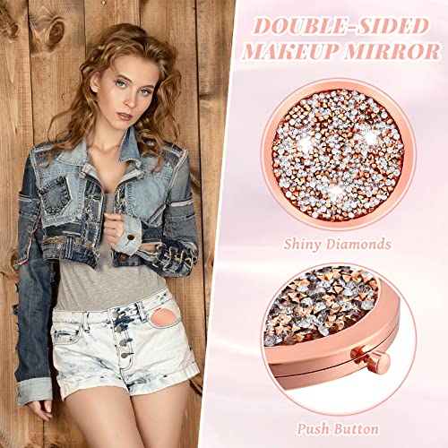 Vicenpal Compact Cosmetic Mirror Round Pocket Makeup for Bridesmaid Gifts Hand Held Small Mirror for Purse Compact Travel Accessory Proposal Bridal Shower Gifts, 2.75 Inch(12 Pcs) - Image 5