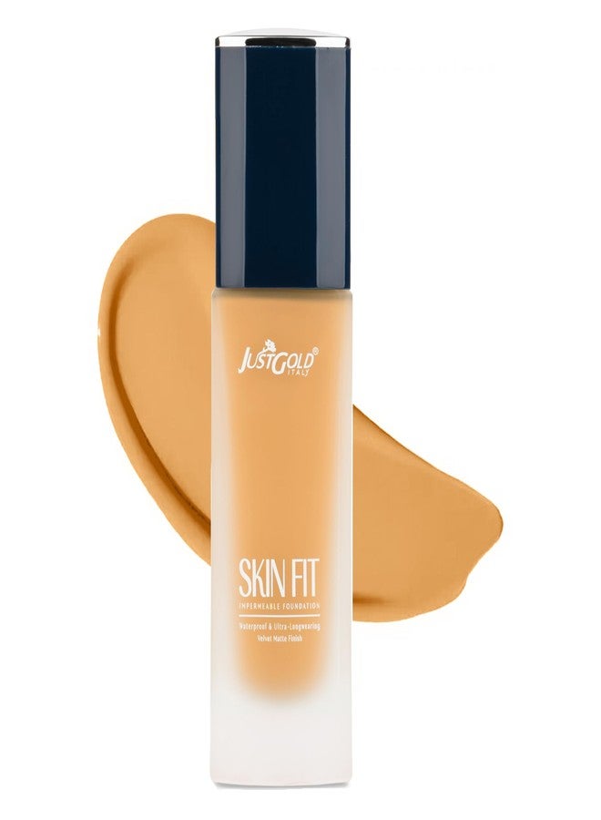 JUST GOLD Justgold Skin Fit Impermeable Foundation Waterproof & Ultra-Longwearing Velvet Matte Finish (#50 Shahi Silk) - Image 1