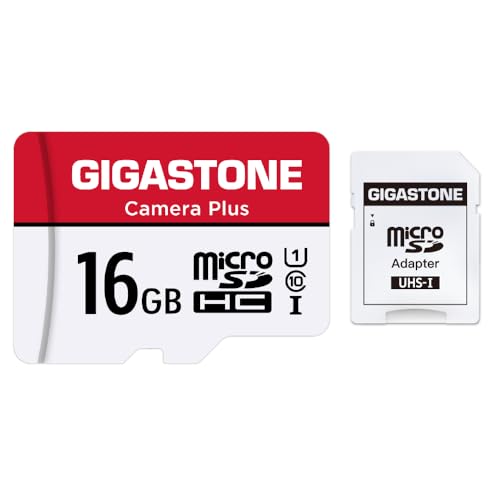 Gigastone [Gigastone] 16GB Micro SD Card, Camera Plus, MicroSDHC Memory Card for Wyze Cam, Security Camera, Full HD Video Recording, UHS-I U1 Class 10, up to 85MB/s, with MicroSD to SD Adapter - Image 1