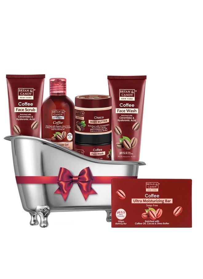 BRYAN & CANDY - Coffee Bath Kit Gift Set For Women & Men Complete Home Spa Experience 100% Vegan Sls & Paraben Free (Coffee Tub Kit) - Image 1