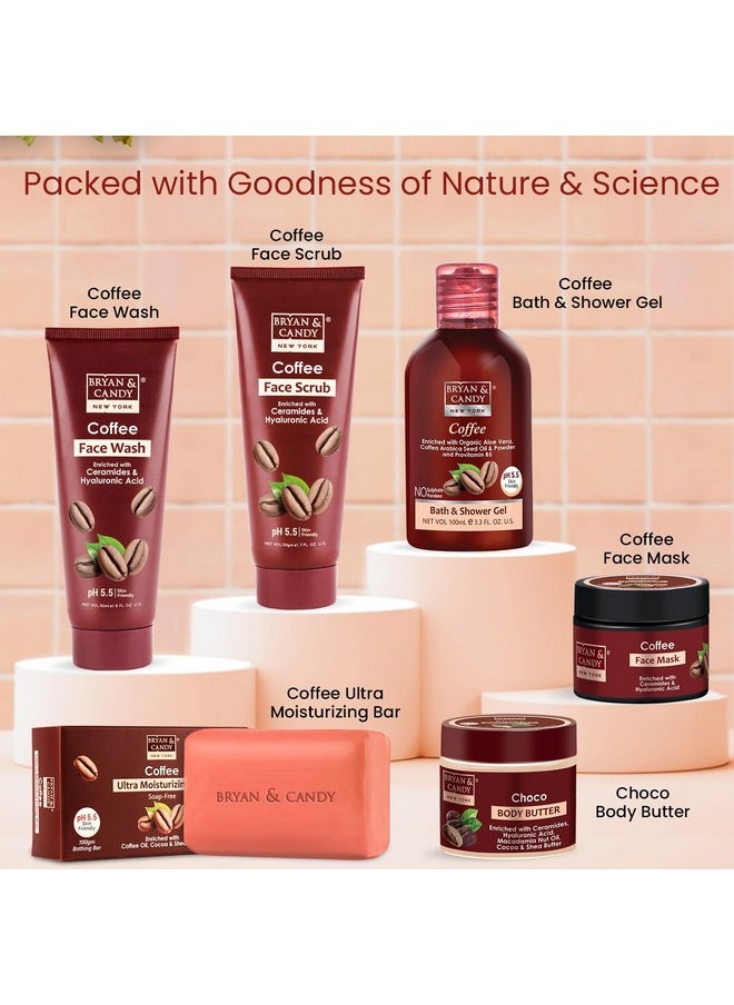 BRYAN & CANDY - Coffee Bath Kit Gift Set For Women & Men Complete Home Spa Experience 100% Vegan Sls & Paraben Free (Coffee Tub Kit) - Image 1