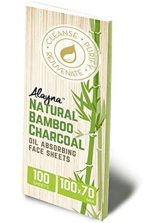 Alayna Oil Blotting Sheets for Face Natural Bamboo Charcoal Blotting Paper for Oily Skin Oil Absorbing Tissues Beauty Blotters Remove Excess Shine Organic Blot Papers For Facial Make Up  Skin Care 1 Pack 