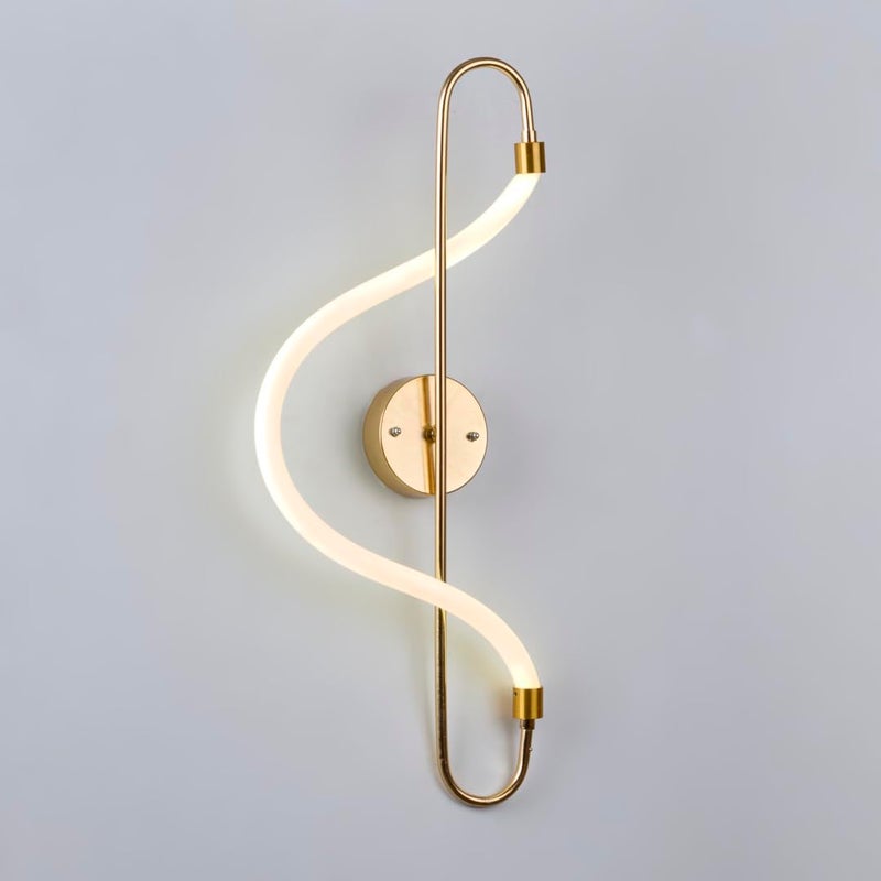 Nagafa Shop LWG9021 Rozy LED Wall Lamp, 60 cm x 23 cm Size, Gold