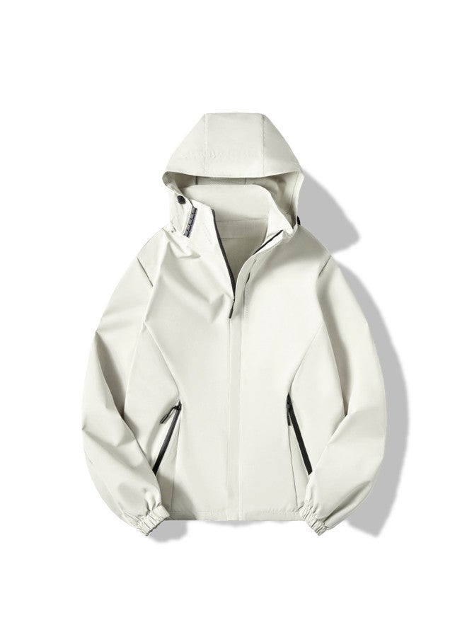 Flying in the snow Autumn Style Women's Coat With Hood, Loose And Simple Casual Outdoor Fashion Sense Solid Color Women's Long Sleeve Coat - Image 3