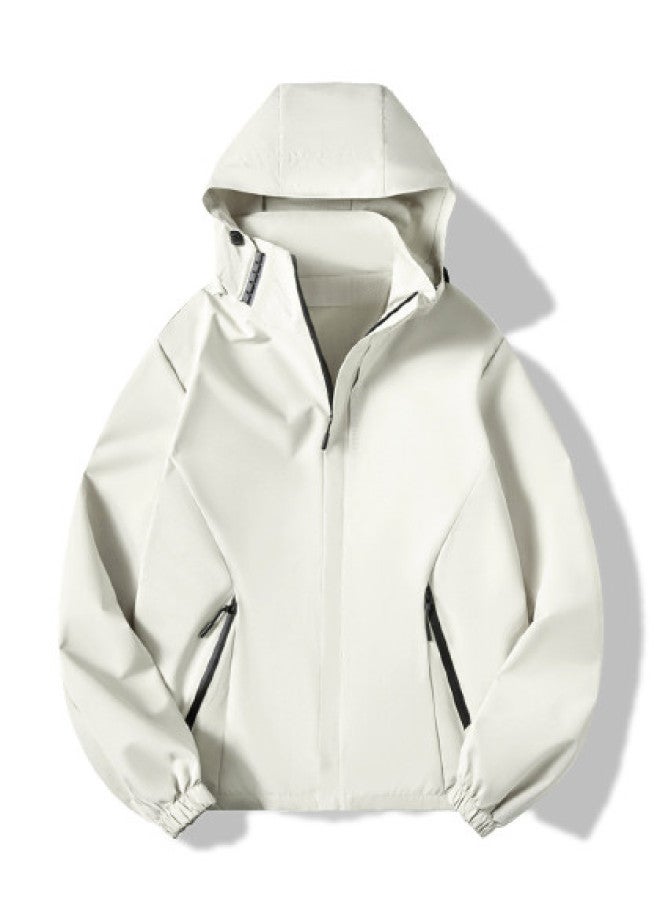 Flying in the snow Autumn Style Women's Coat With Hood, Loose And Simple Casual Outdoor Fashion Sense Solid Color Women's Long Sleeve Coat - Image 1